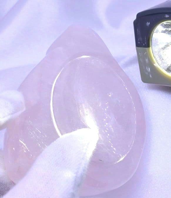 ローズクォーツ　お皿　器　マダガスカル産　浄化　くま　紅水晶　合言葉割引