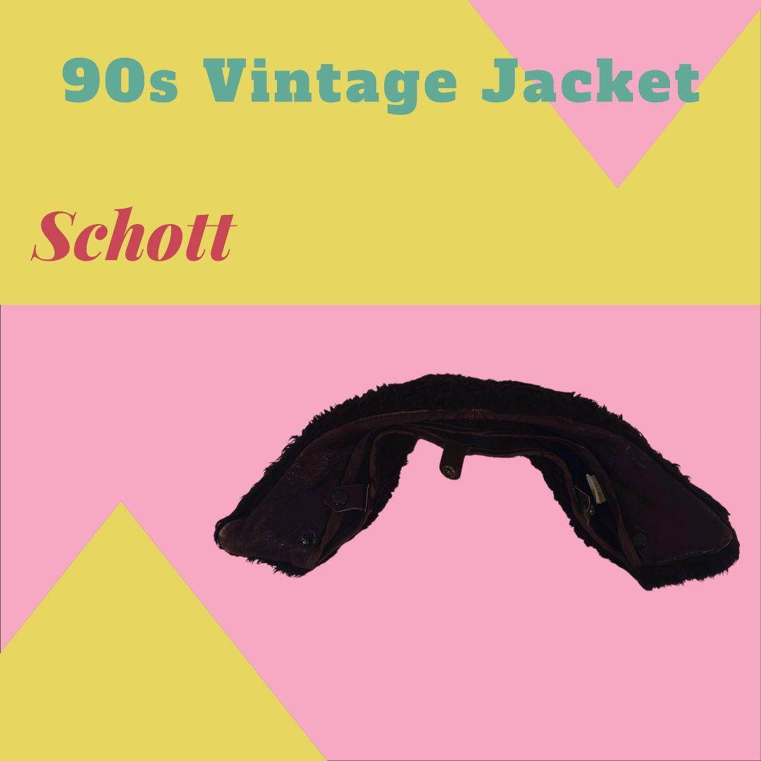 h*e様 Schott（ショット）レザーフライトジャケット / ボアライナー・襟