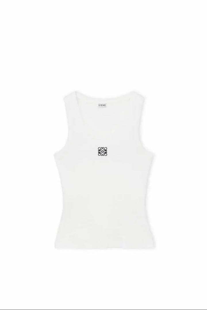【新品】LOEWE ロエベ アナグラム ロゴ タンクトップ 白