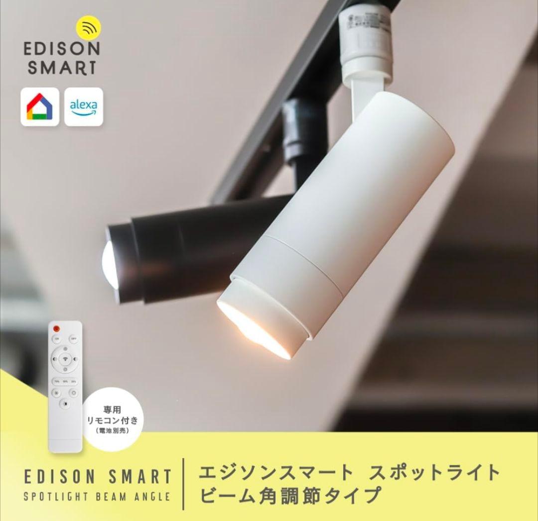 EDISON SMART スポットライト２個セット ダクトレール用 リモコン付き