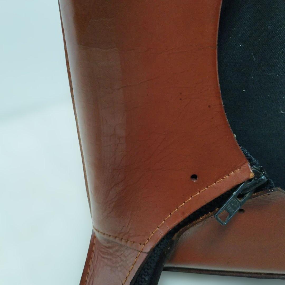 【引き取り歓迎】赤茶 レザーチェア アームレス モダン 家具 椅子