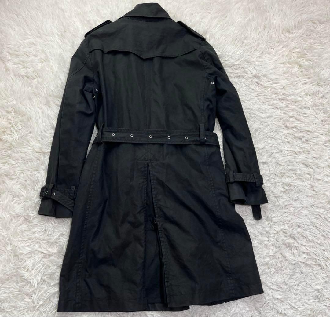 ジョンローレンスサリバン　ダブルトレンチコート　オイルドコットン
