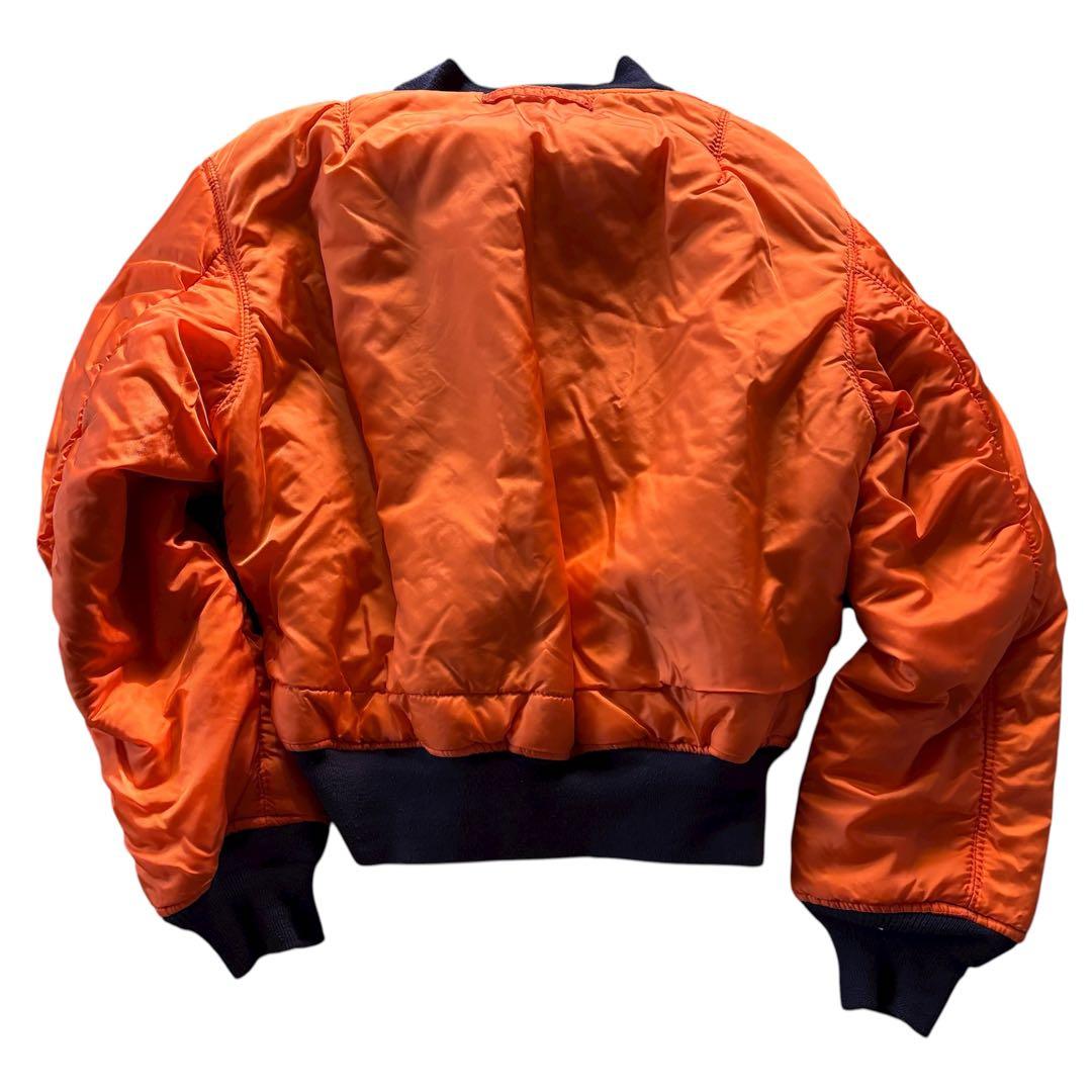 90s USA製 ALPHA MA-1 フライトジャケット ネイビー ボンバー