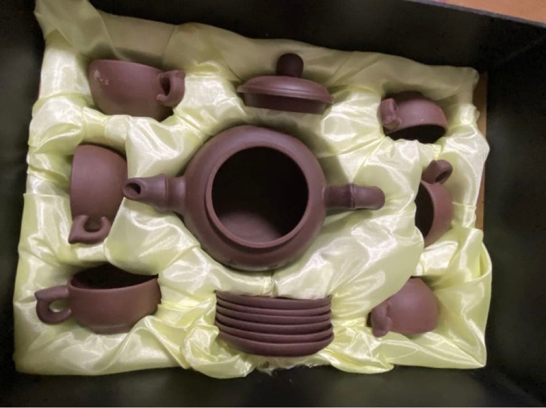 中国宜興紫砂壺 煎茶道具 茶器セット　急須 年代物 箱付