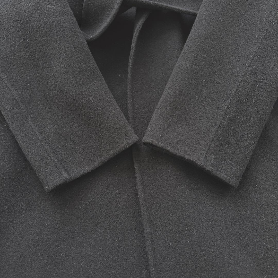 23AW セオリー カシミヤ混 ダブルフェイス ベルテッドリバーコート