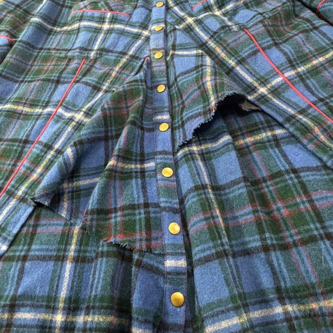 Vintage Y2K【betty's blue】タータンチェック フードコート