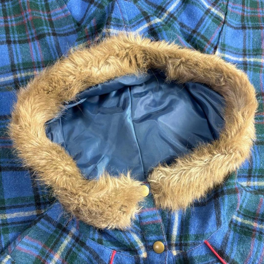 Vintage Y2K【betty's blue】タータンチェック フードコート