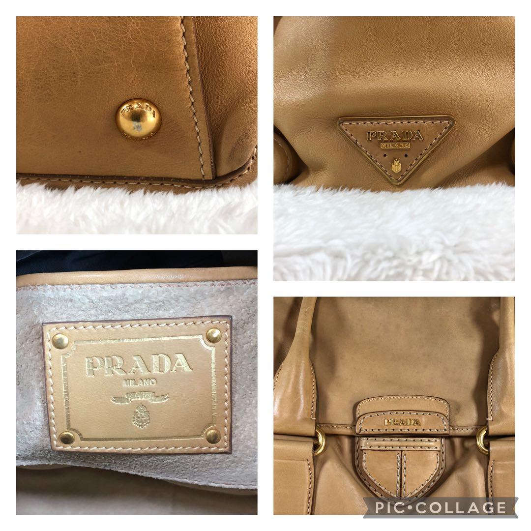PRADA プラダ BN2135 ボストンバッグ ハンドバッグ レザー ブラウン