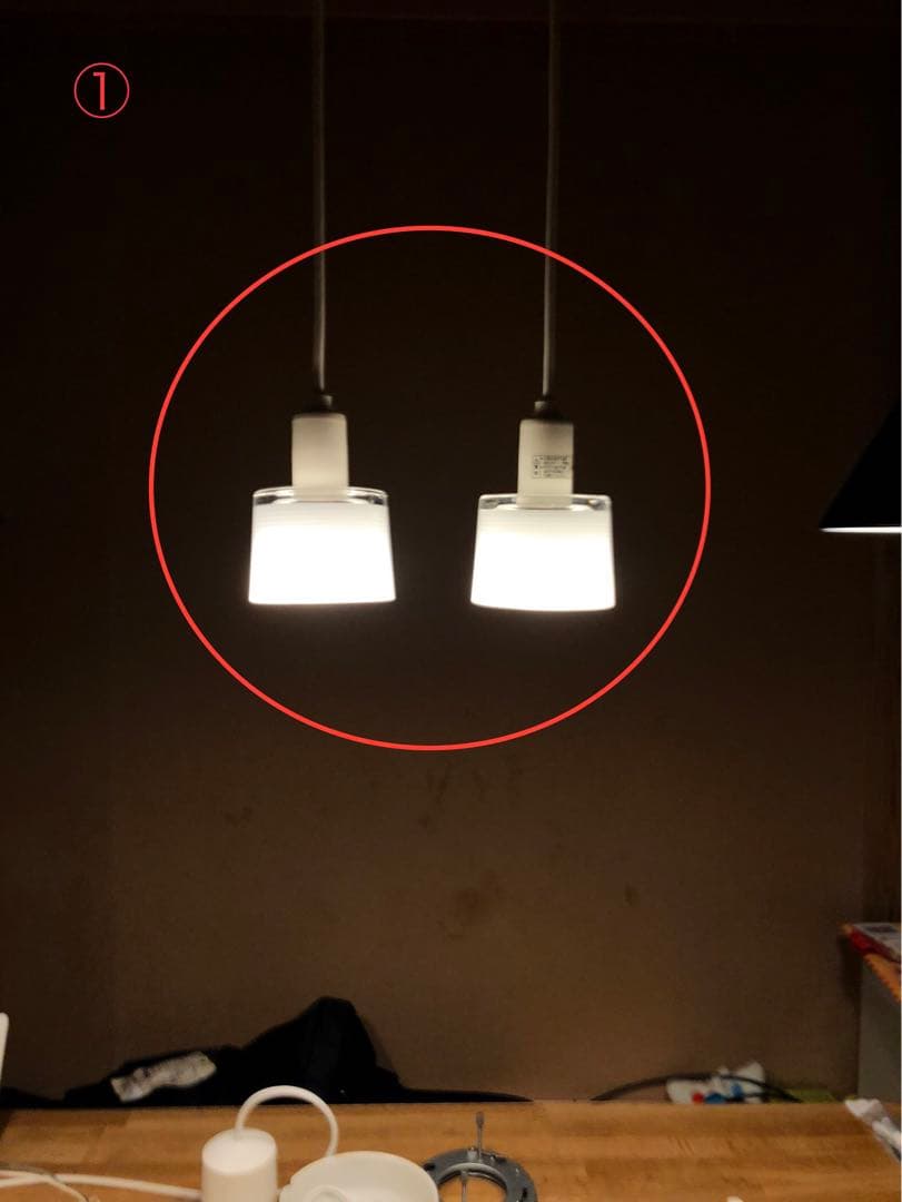 パナソニック ペンダント照明×2,ダクトレール、引っ掛けシーリング用電源コード