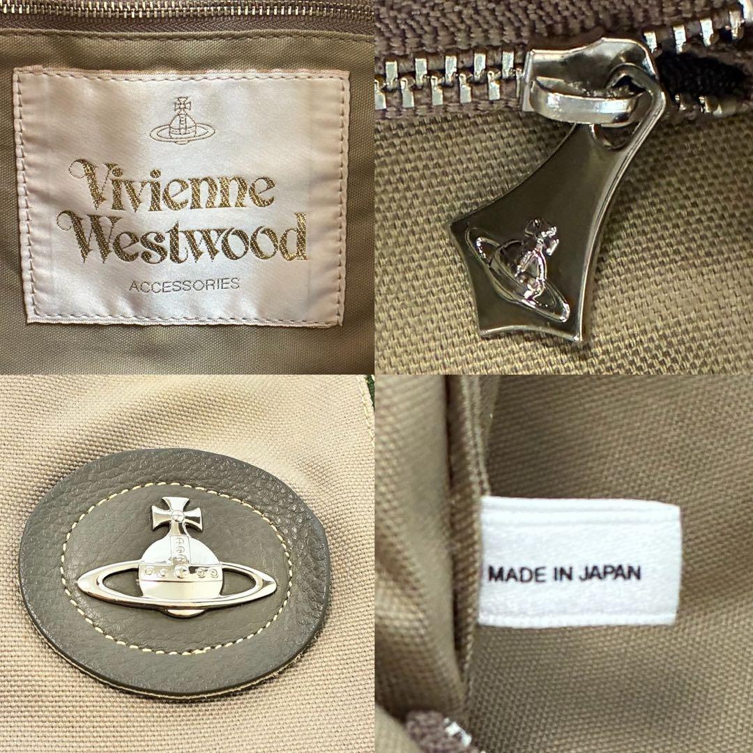 【美品】ヴィヴィアンウエストウッド トートバッグ キャンバス レザー 手提げ