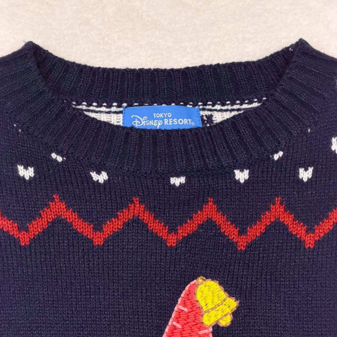 美品 ディズニーリゾート2023 リルリンリンセーター ミッキー M~L 紺