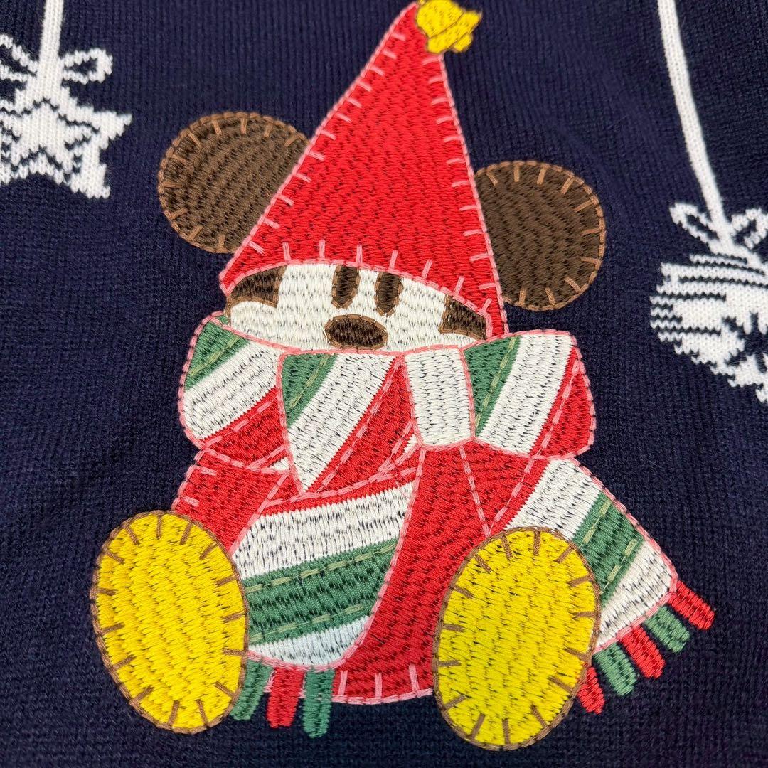 美品 ディズニーリゾート2023 リルリンリンセーター ミッキー M~L 紺