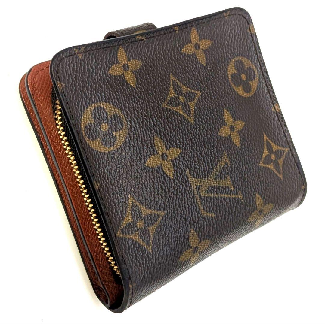 ルイヴィトン モノグラム コンパクト ジップ 二つ折り財布 B45