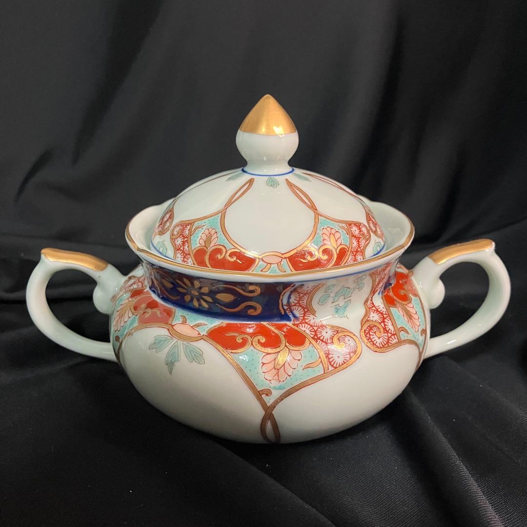 【匿名配送/希少】有田焼/弥左衛門/金彩古伊万里/ティーポット/シュガー/ミルク