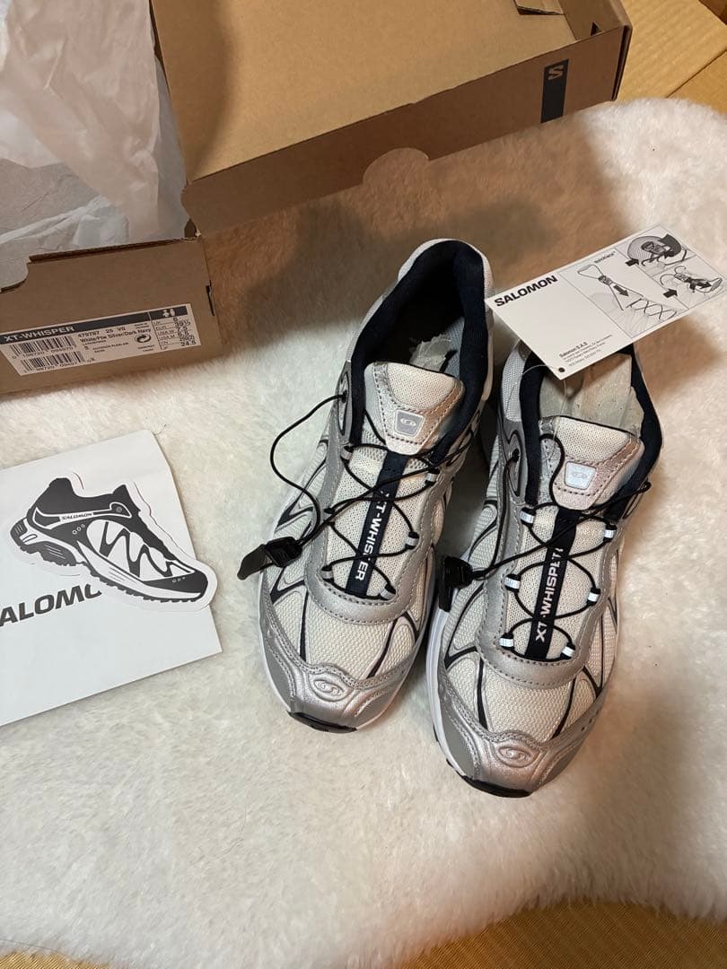 Salomonサロモン　XT―WHISPER シルバースニーカー