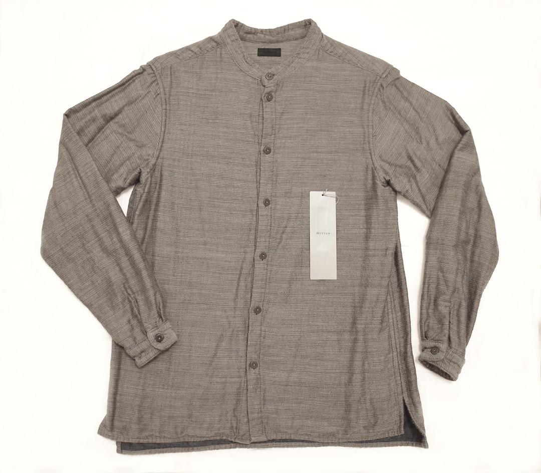MITTAN 毛綿三重織シャツ 灰がさね サイズ2 ミッタン ミタン