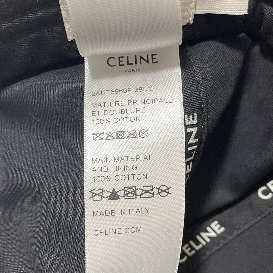 P*☾様 CELINE セリーヌ トリオンフ コットン ベースボールキャップ ブ