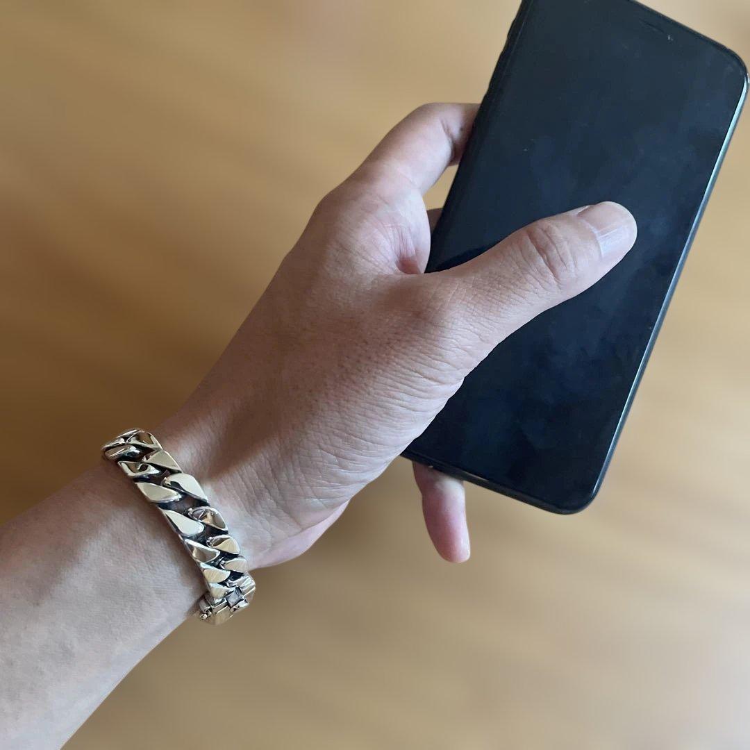 喜平チェーン シルバー925 ブレスレット10mm×20cm