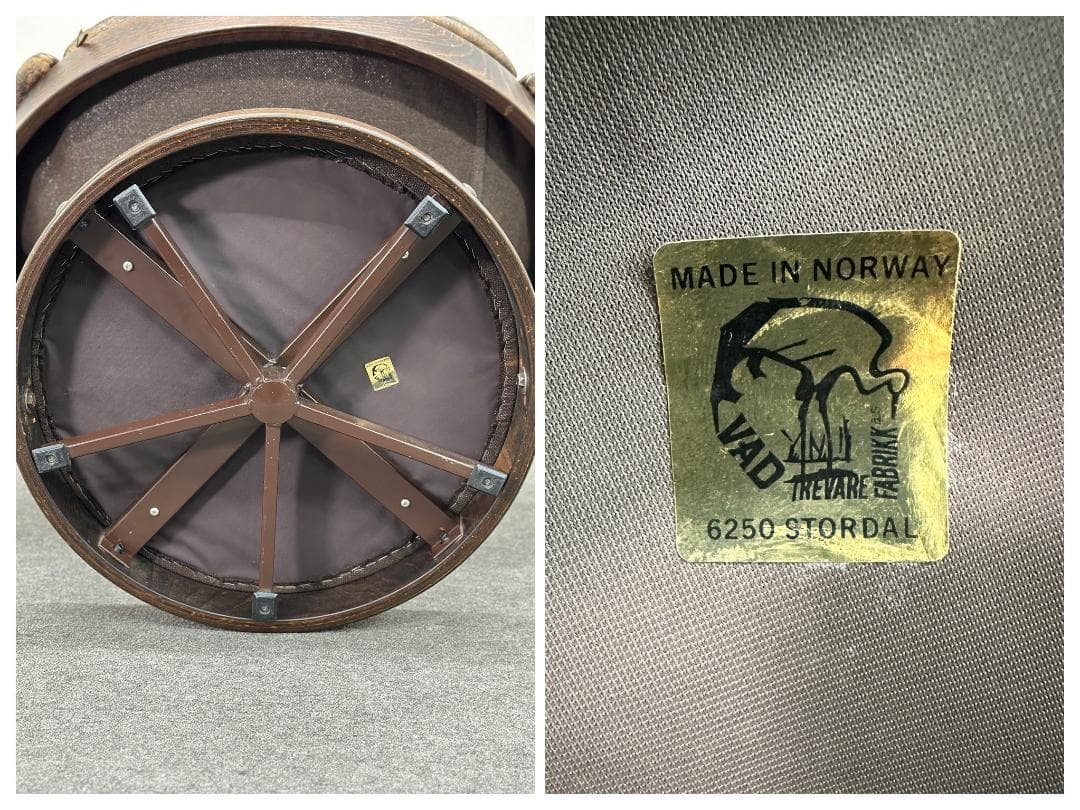 70's北欧ヴィンテージ■Convair回転ラウンジチェア　レザー　ノルウェー