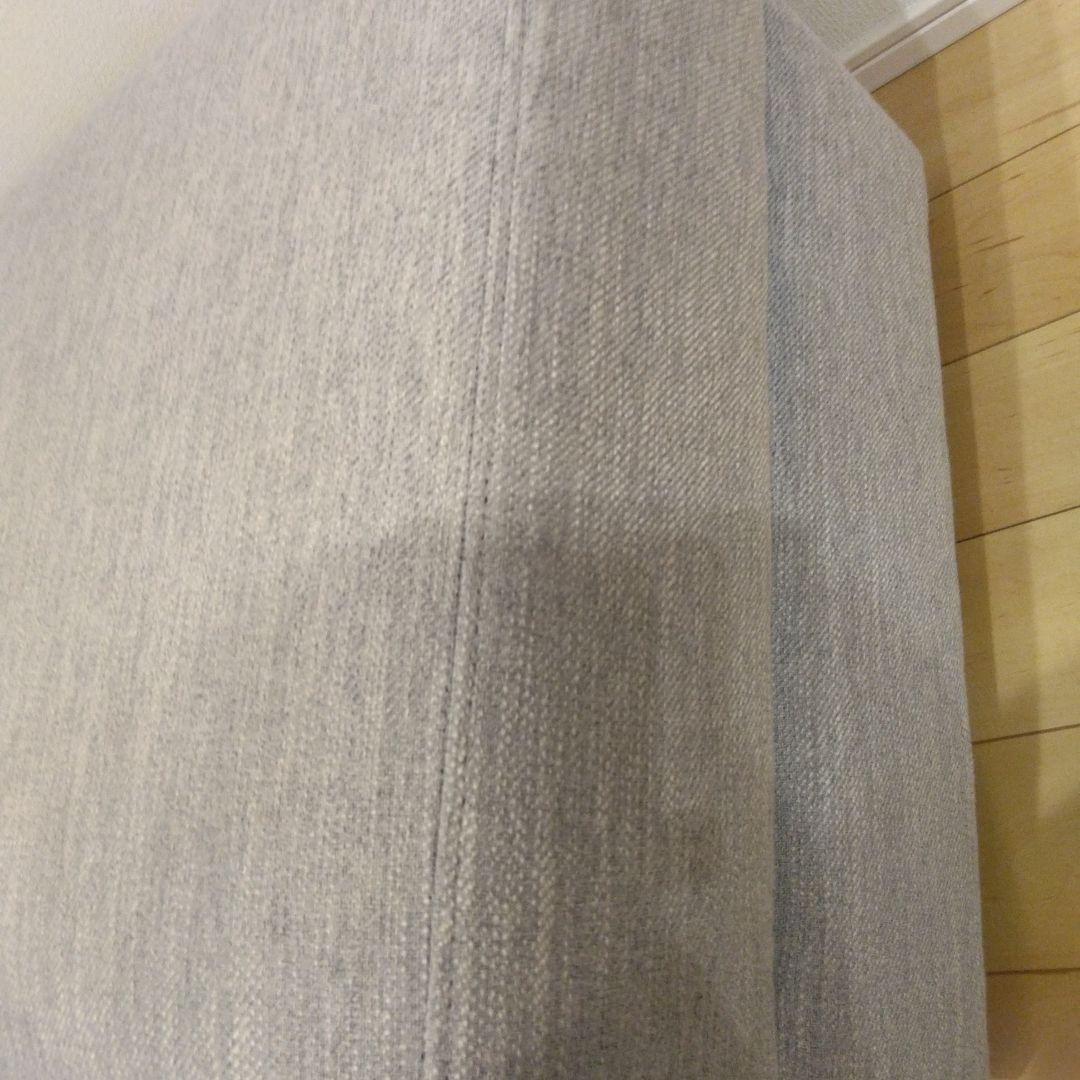 ライトグレー ファブリック オットマン【メルカリ便発送】