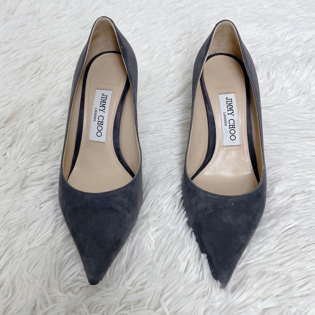 美品✨JIMMY CHOO ジミーチュウ パンプス 36 約23cm グレー