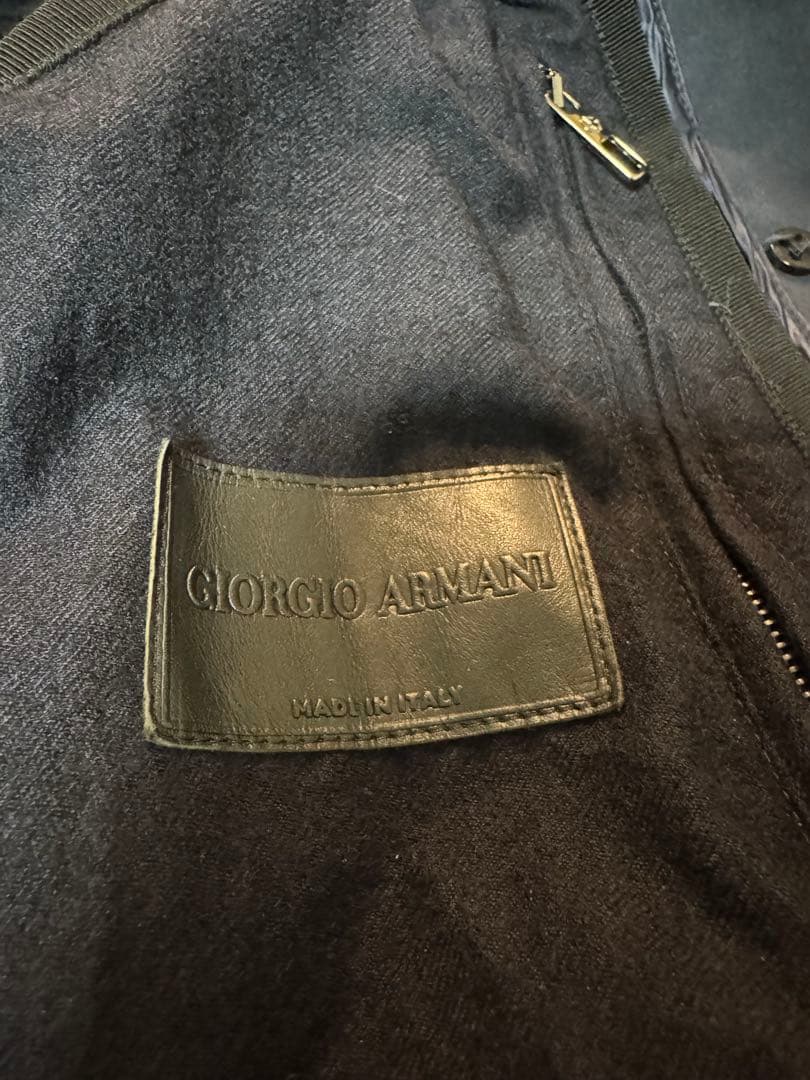 美品！GIORGIO ARMANI脱着ライナー濃紺トレンチコート46