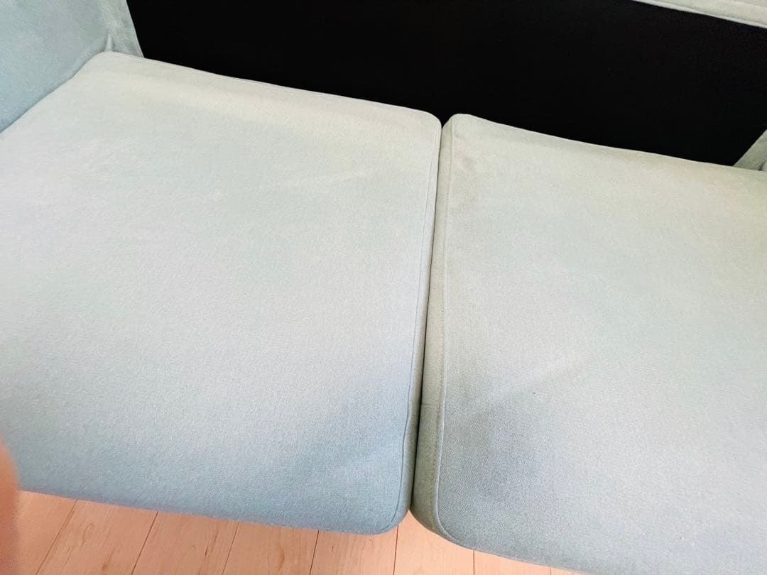 【高野木工】レオソファ2.5人掛け　ライトブルー