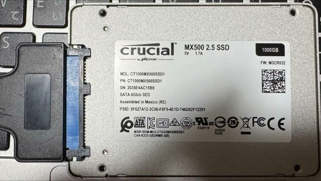 crucial MX500 1000GB SSD 2.5インチ