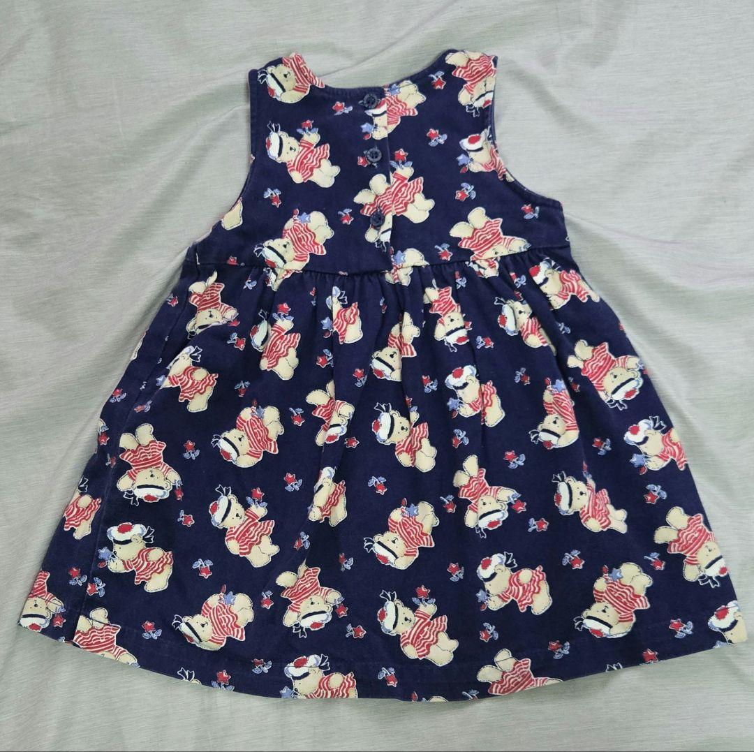 ヴィンテージOSHKOSH 100%コットン ノースリーブワンピース 3T