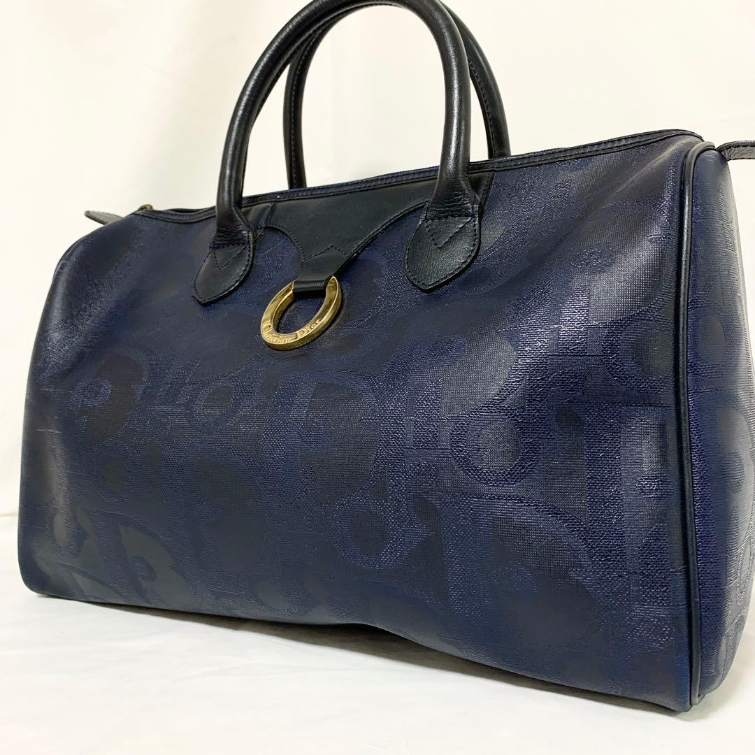 Christian Dior ボストンバッグ トロッター サークルロゴ 金ロゴ