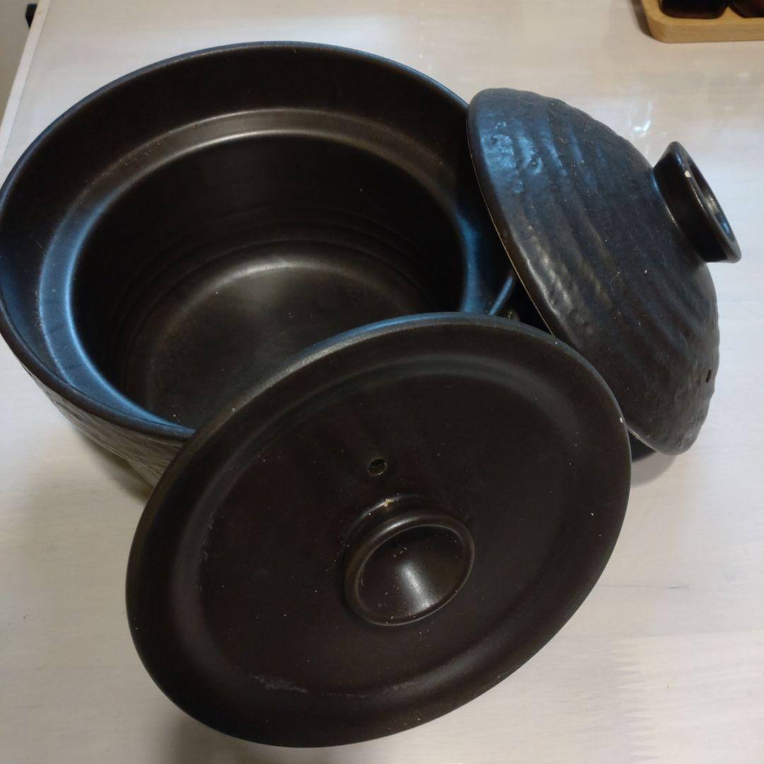 炊飯 土鍋お粥などに 大黒 ご飯鍋 萬古焼