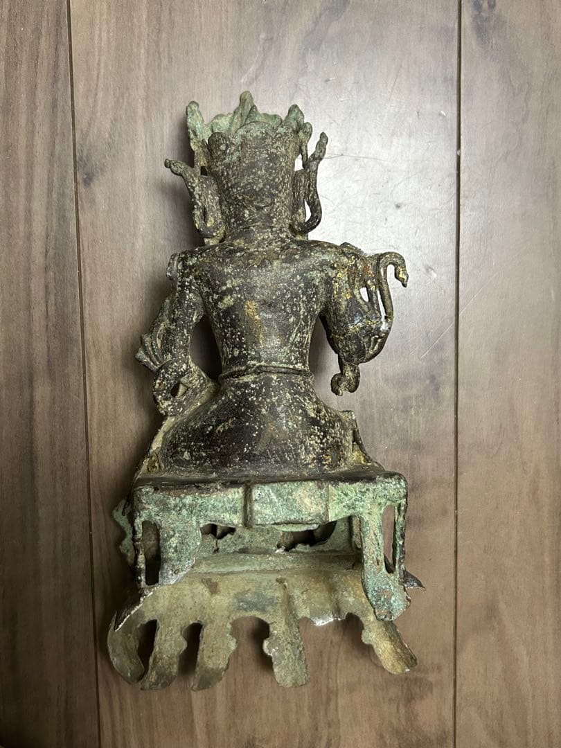 古董 中国明時代 觀音銅像 旧家藏出し