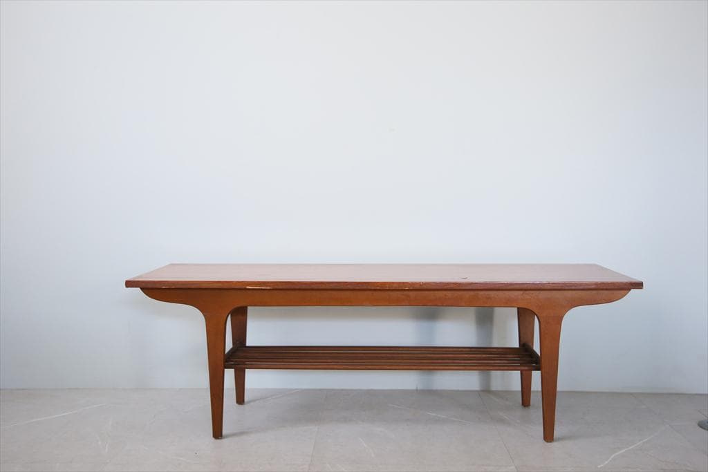 英国アンティークチーク古木コーヒーテーブル/木製机/ローテーブル(91-101)