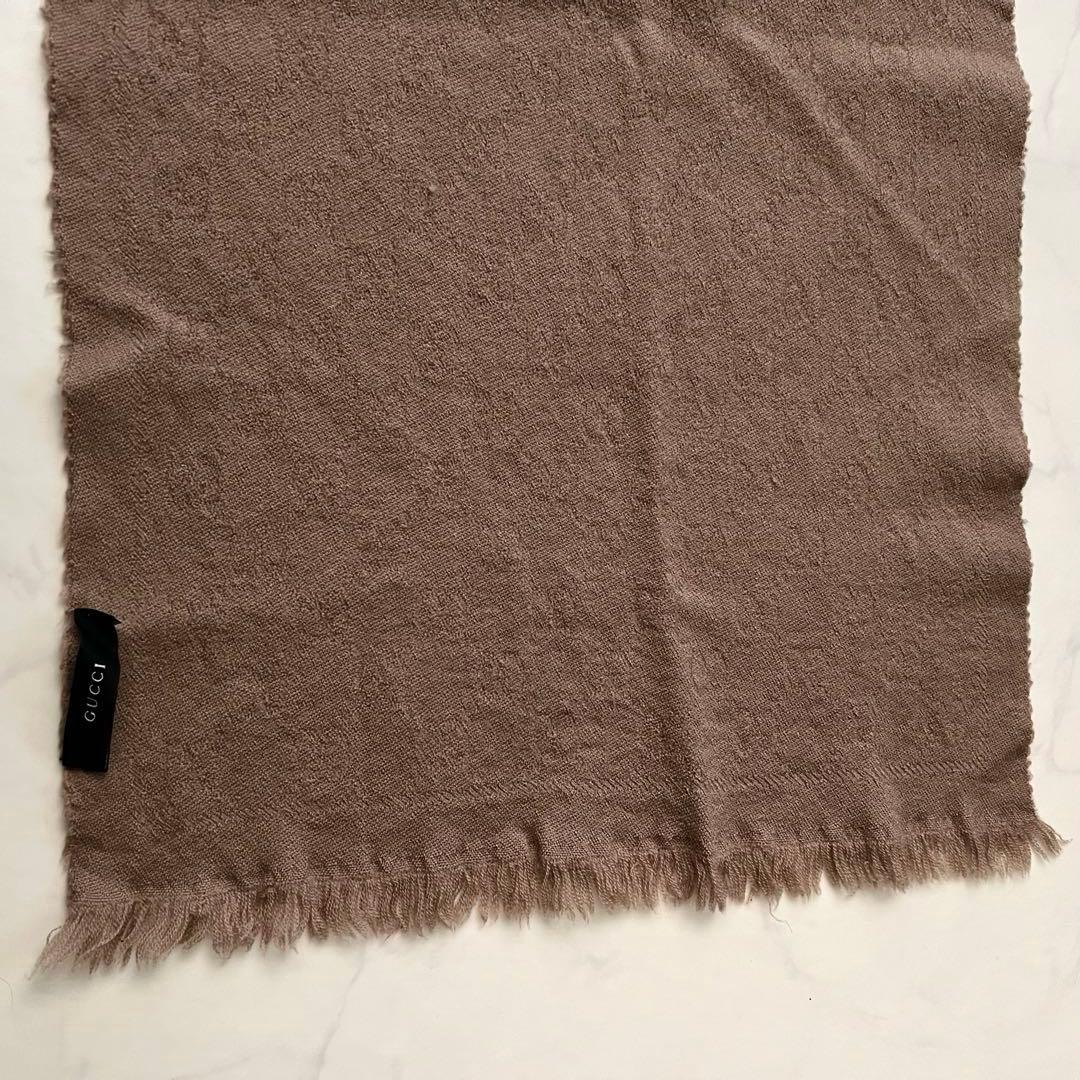 GUCCI トムフォード期 GG柄 ストール マフラー ブラウン ウール