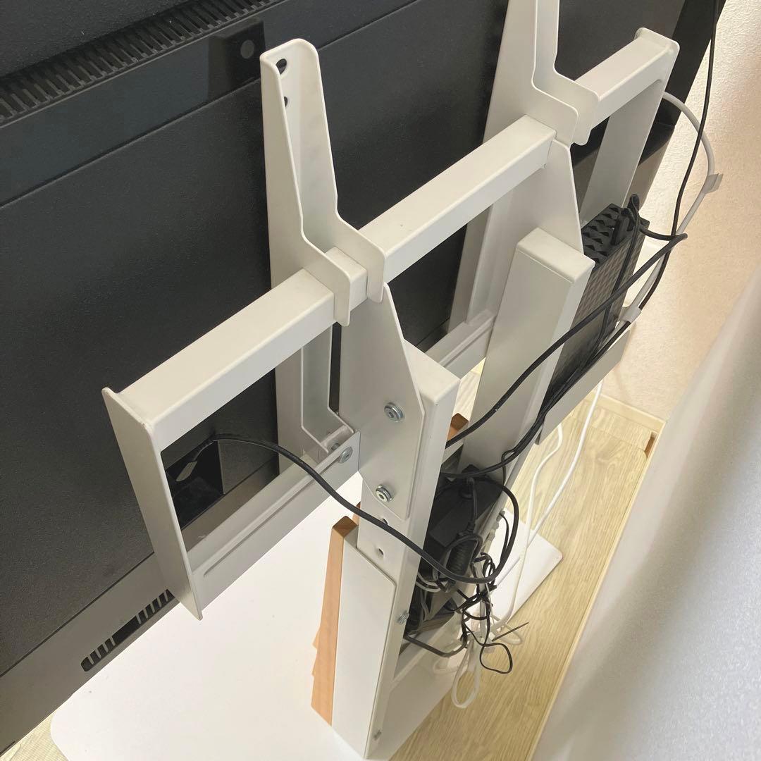 木製 壁掛け テレビスタンド ウッド×ホワイト