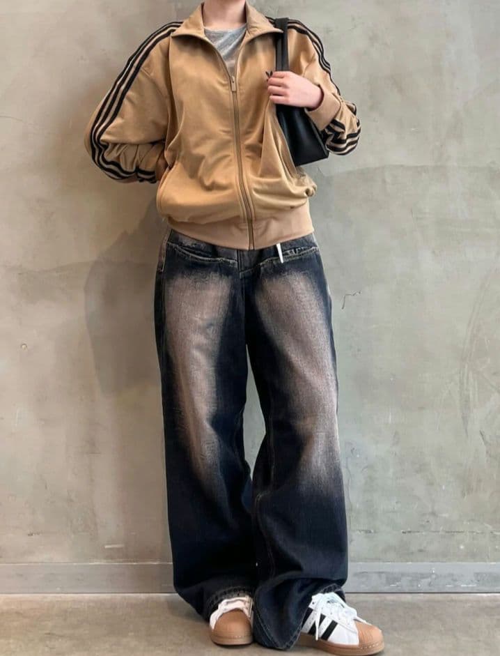 アディダス　adidas ジャージ ファイヤーバード トラックジャケット 茶　S