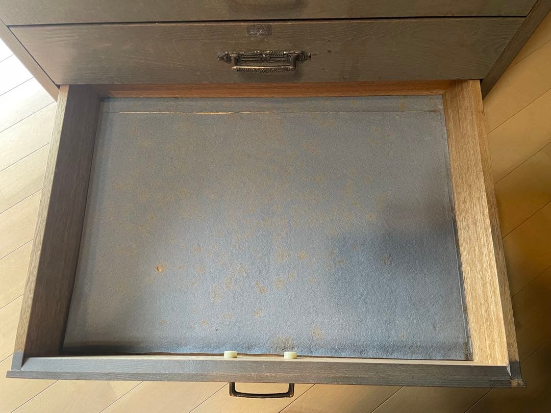 木製ディスプレイケース 5段 引き出し付き