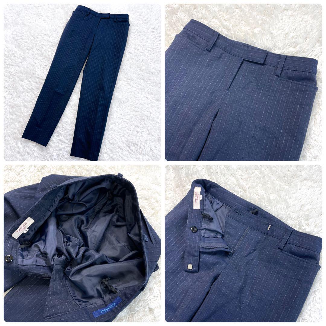 オリヒカ ライム ノーカラー パンツ スーツ セットアップ 洗える 近年モデル