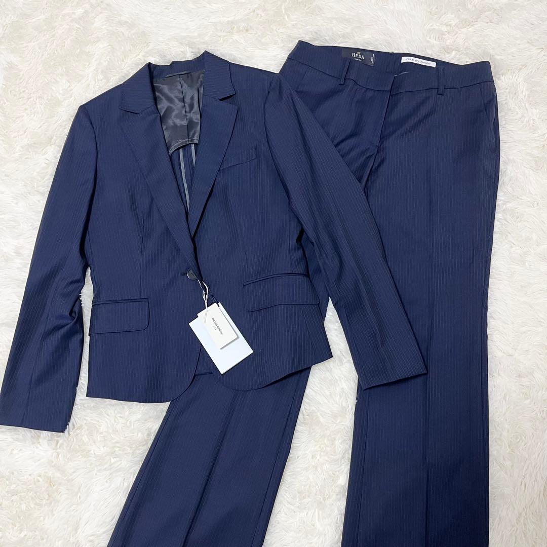 【新品タグ付き】ザスーツカンパニー　パンツスーツ　REDA super110