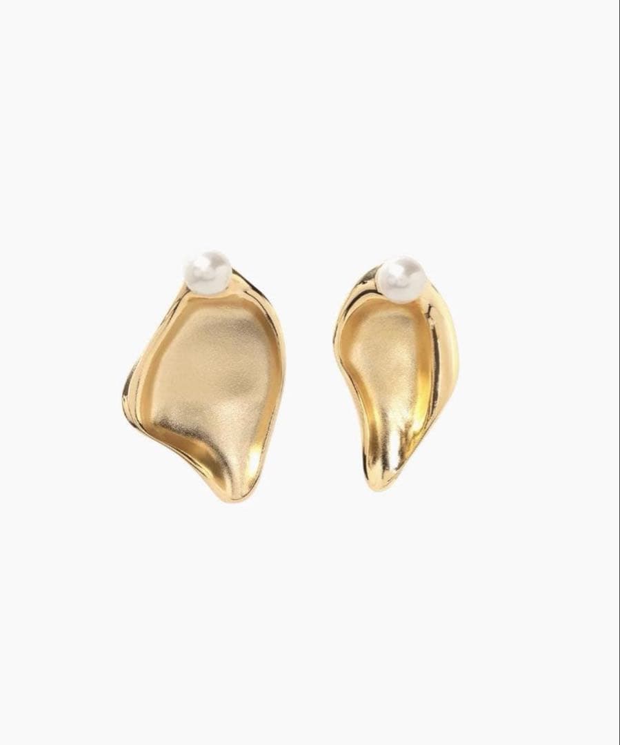 アクセサリー Mame Organic motif Brass Earrings