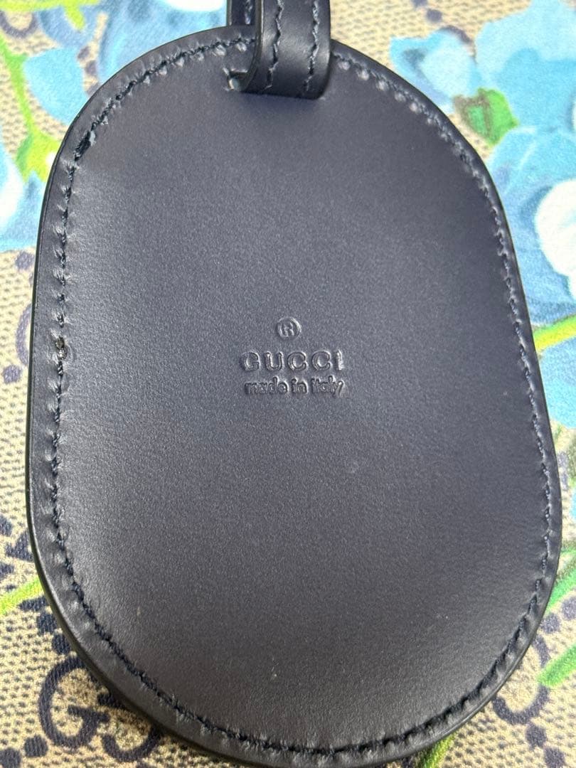 GUCCI GGブルームス　 花柄トートバッグ　ブルー　 リバーシブ