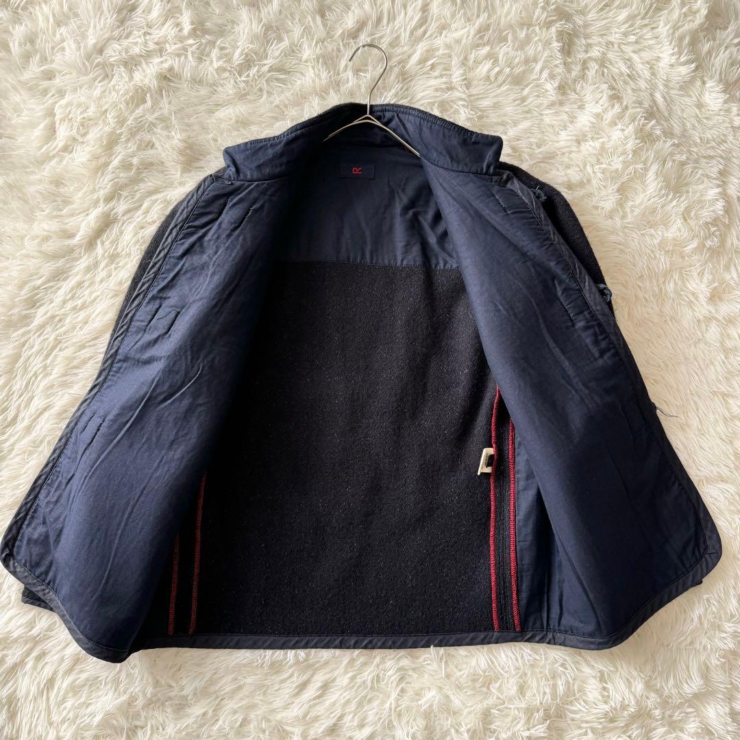 【45rpm】ダッフルコート　アンゴラ混　ショート丈　サイズ3 ネイビー