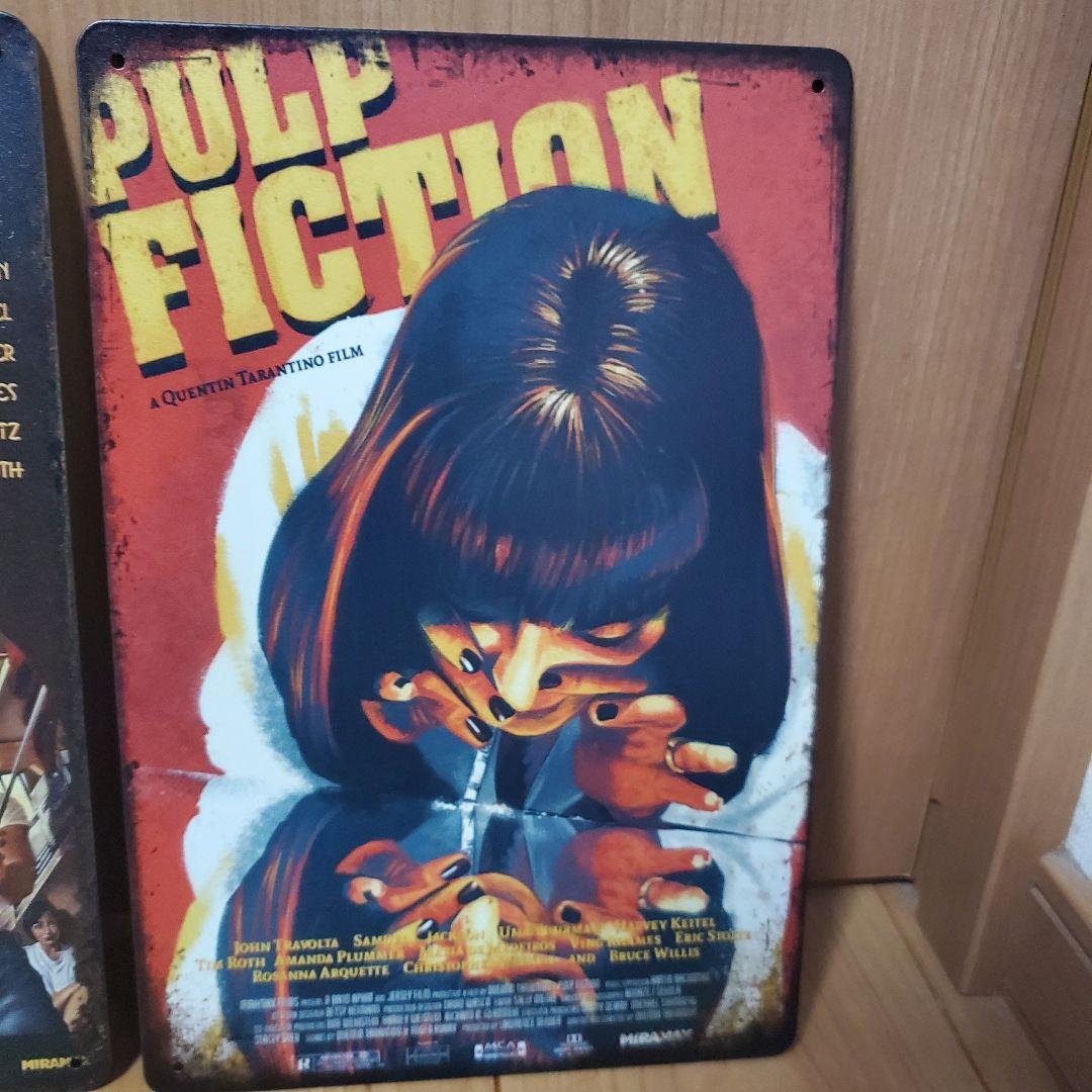 パルプフィクション　ブリキ看板