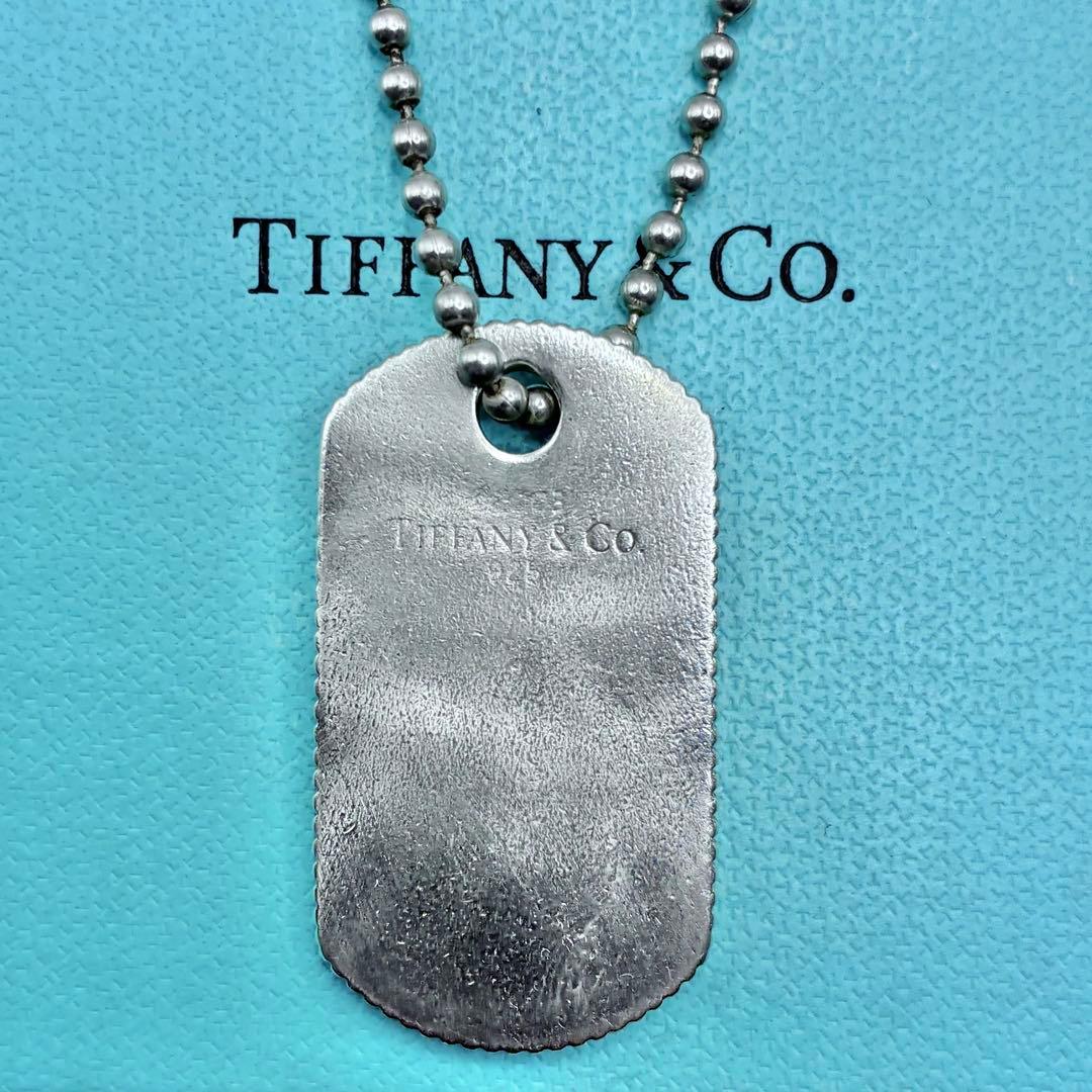 ティファニー ドッグタグ エッジ ネックレス 50cm ボールチェーン