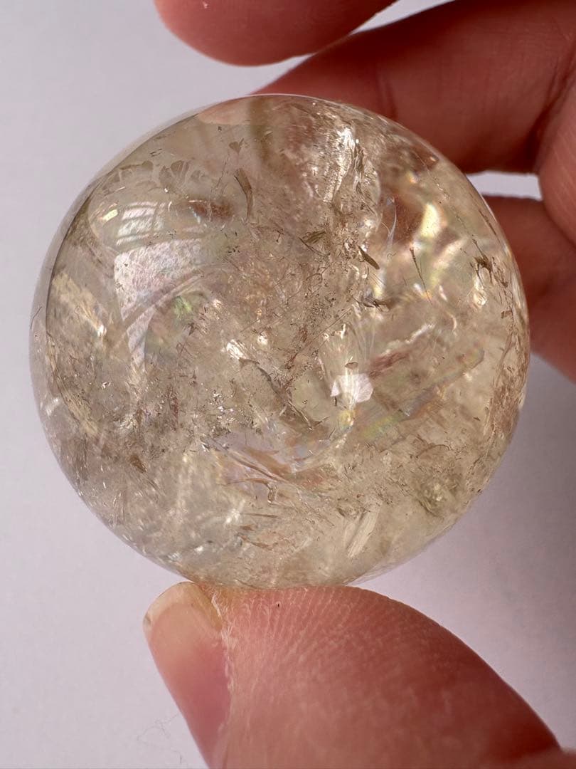 シトリンアゼツライト　スフィア　アゼツライト　約41.5ミリ