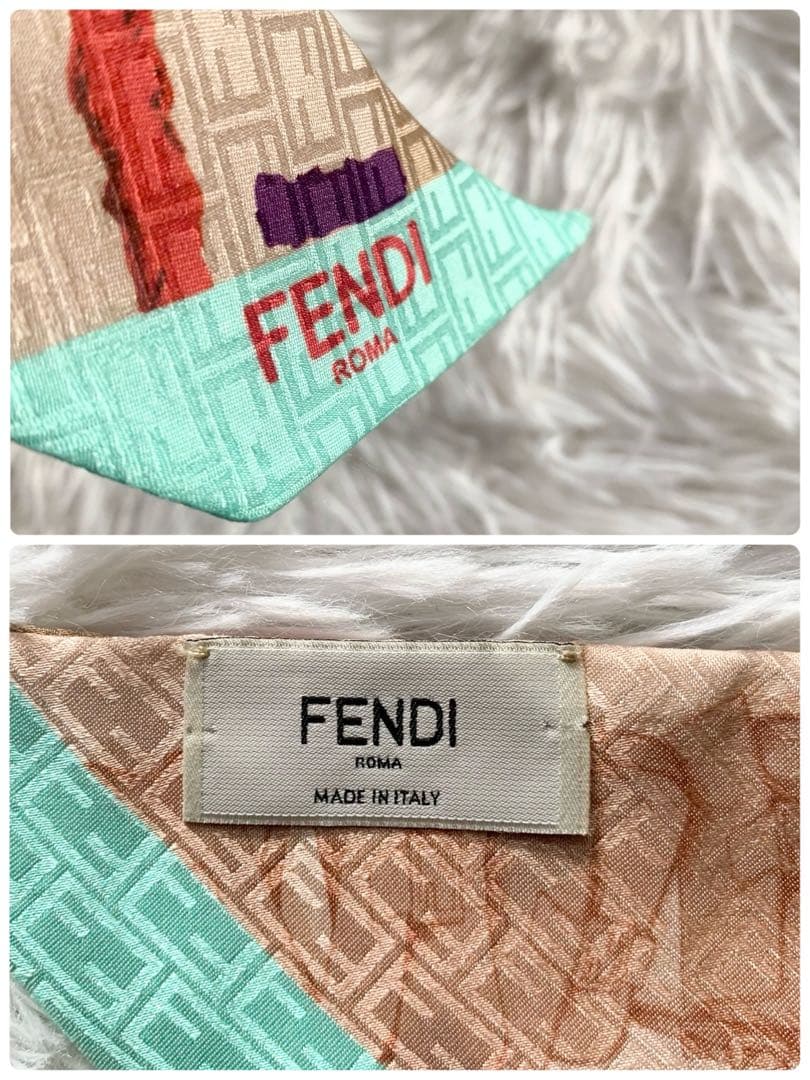 FENDI　フェンディ　FFロゴ　ズッカモチーフ　バッグモチーフ　ラッピー