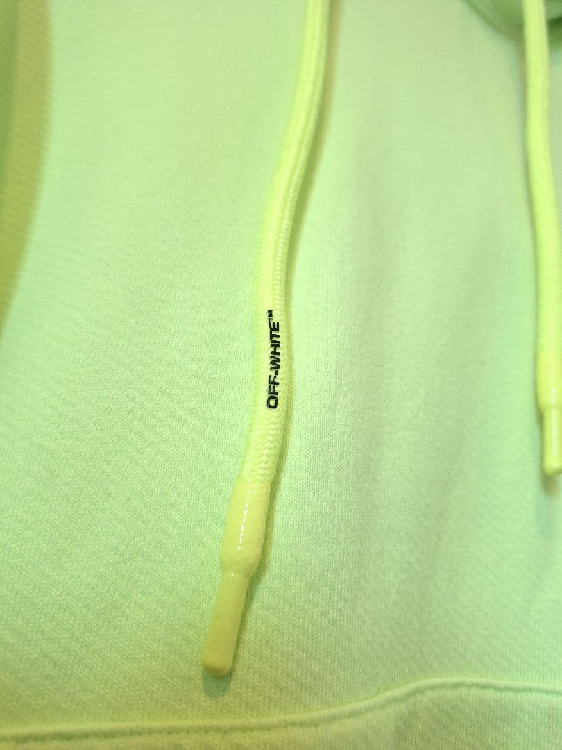off-white main label オフホワイト ネオンイエロー パーカー