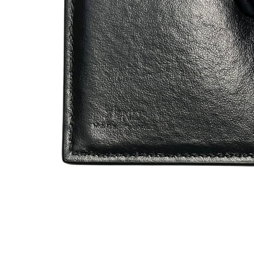 希少✨フェンディ 三つ折り財布 FF ダイヤモンドロゴ ブラック レザー