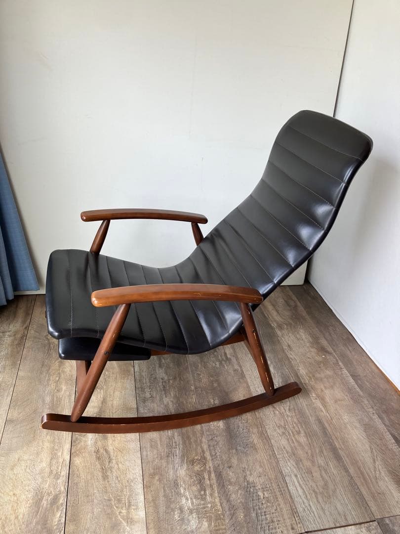 ミッドセンチュリー　ヴィンテージ 松田家具 ロッキングチェア　フットレスト付き