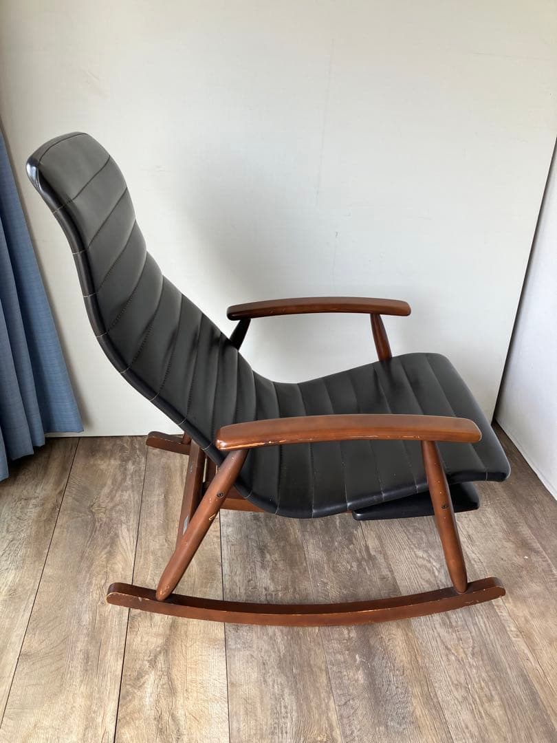 ミッドセンチュリー　ヴィンテージ 松田家具 ロッキングチェア　フットレスト付き